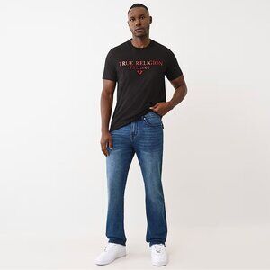 NWT New $159 True Religion Ricky Straight Leg Flap Pockets Jeans Size 30 x 33